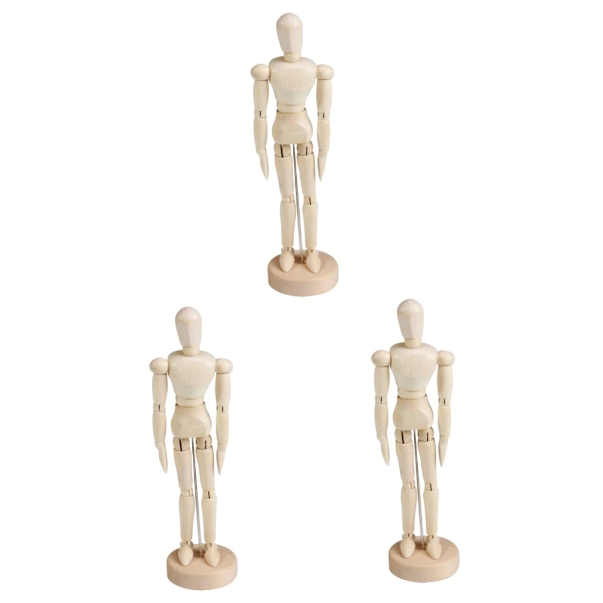 toyvian Drawing Jointed Mannequin - 3 pieces