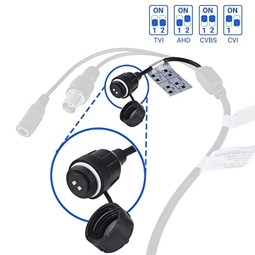 Outdoor Turret Dome Security Camera 1080P