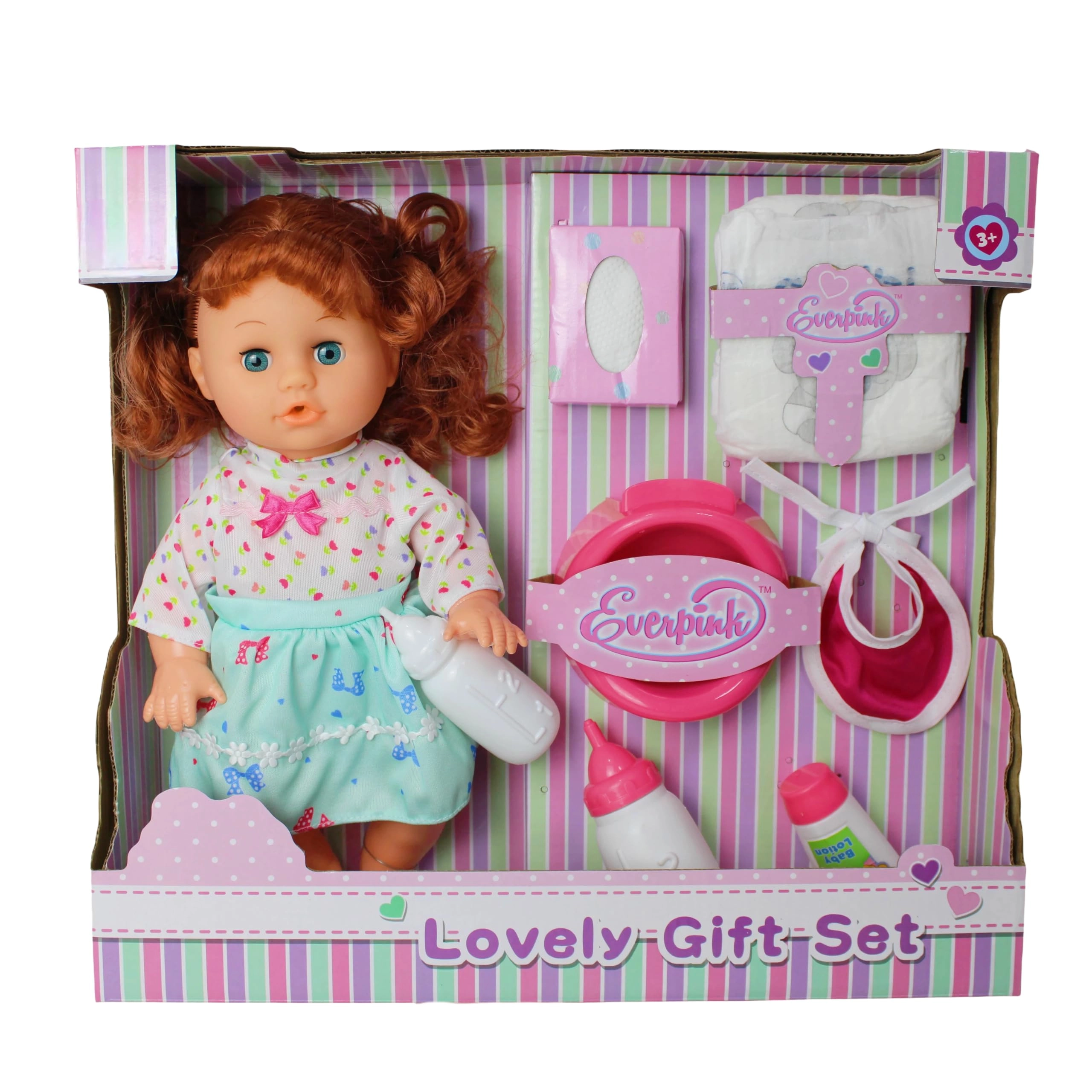 YEFFI Interactive Baby Doll - 33cm Plastic Auto Blinking Sleep Eyes Ages 3+