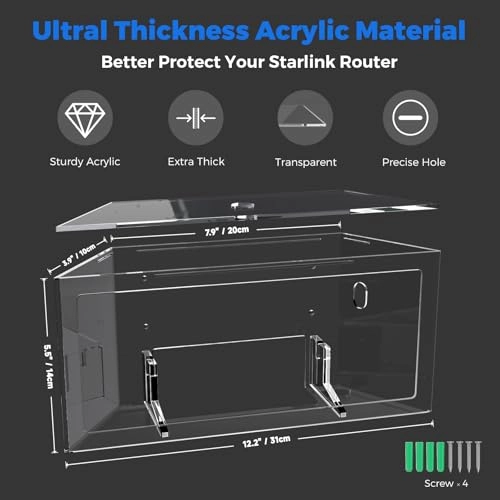 Acrylic Router Wall Mount - 1 piece(s) Starlink Gen 3