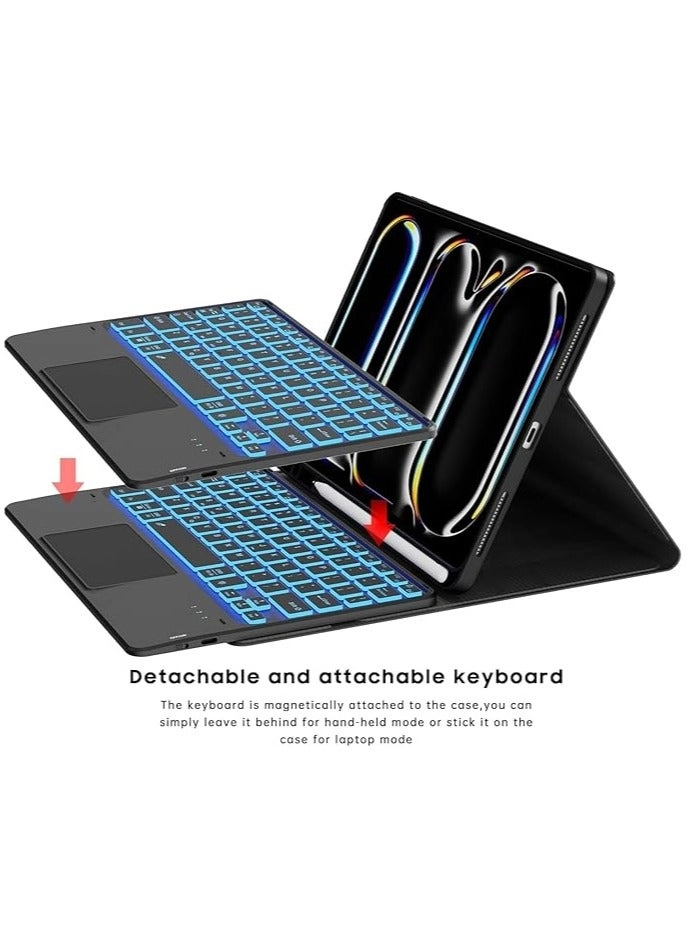 Keyboard Case with Trackpad and Pencil Holder for iPad Pro 11-inch (M4, 2024)