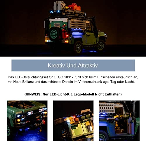 LEGO 10317 Land Rover Classic Defender 90 Light Kit - Remote Control LED Lighting Set