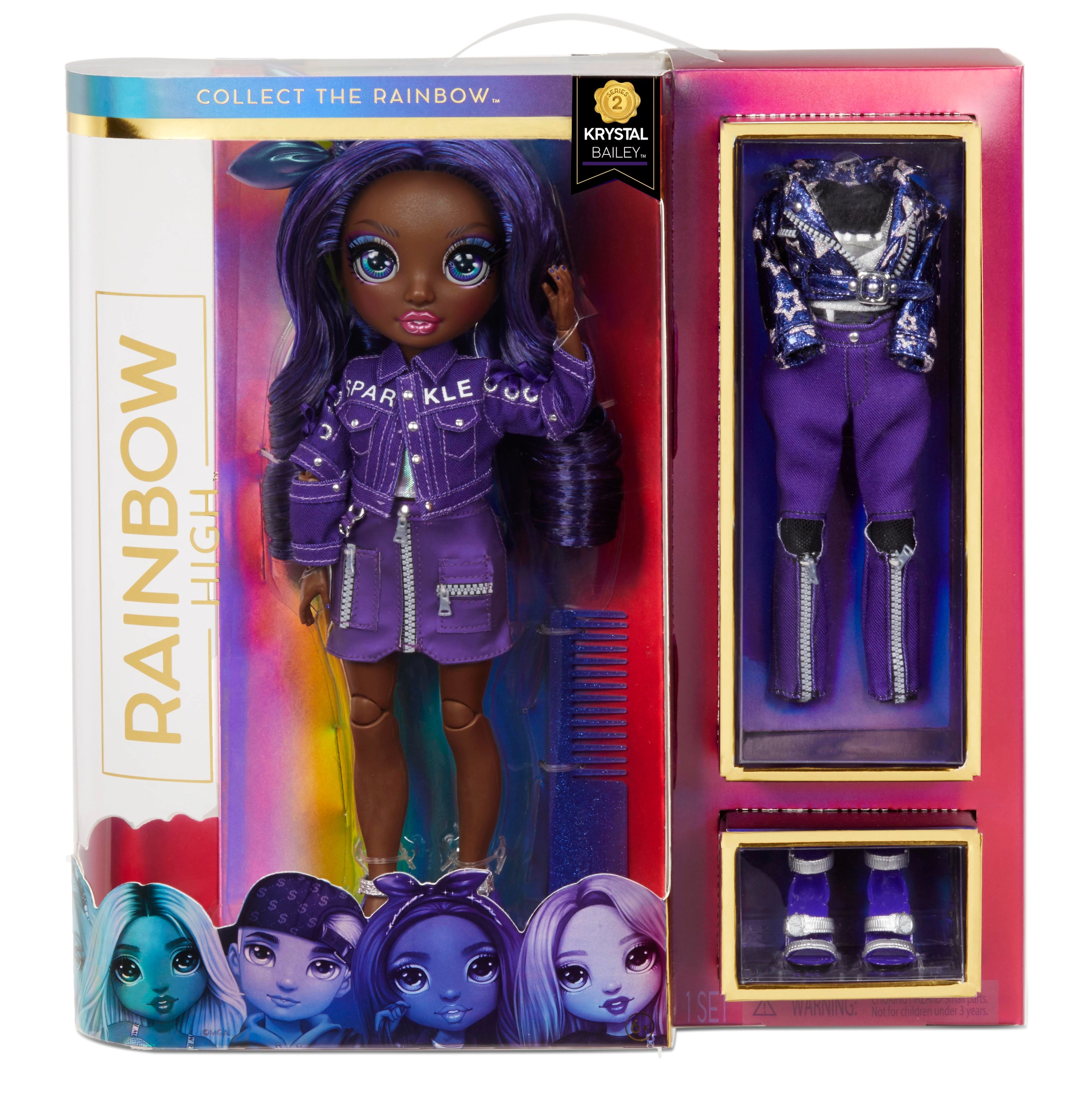 Rainbow High Krystal Bailey Fashion Doll - Jr High Series 2 9" Purple