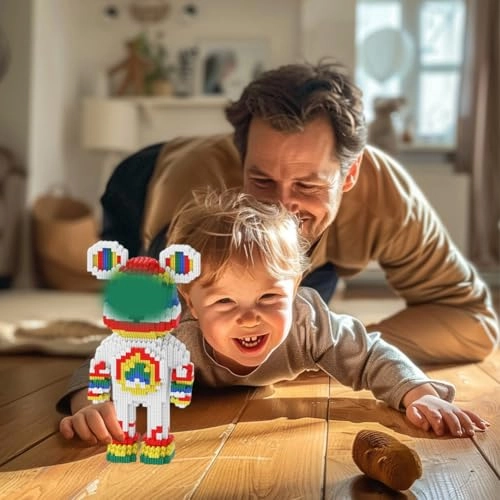 Rainbow Bear Building Block Set - 1580 pcs