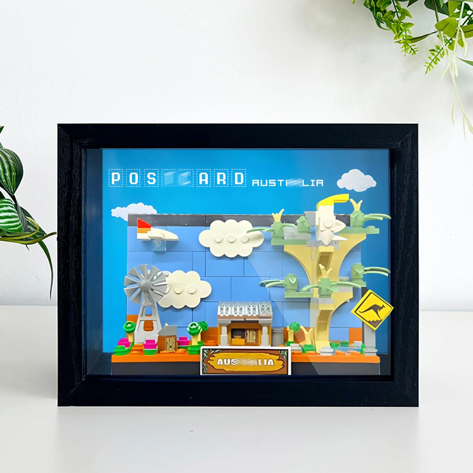 bodamaike Wall-Mountable Display Board - 22.3 x 7.6 x 17.3 cm Black