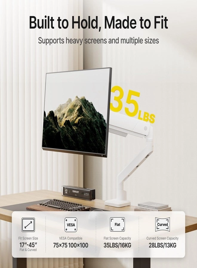 Tall Single Monitor Arm - Single 45in VESA 75/100mm