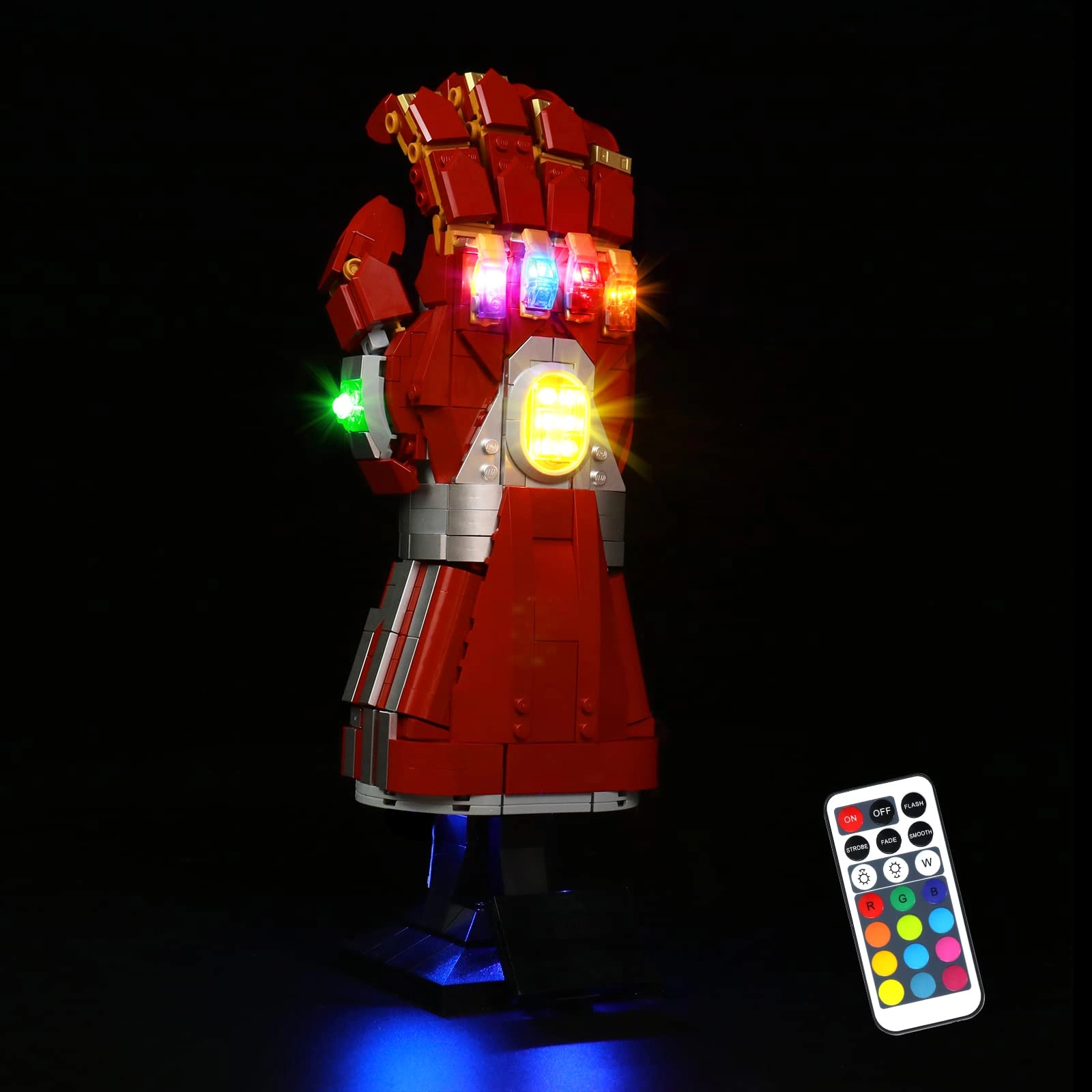 BrickBling LED Light Set - Acrylonitrile Butadiene Styrene (ABS) Marvel for LEGO Infinity Glove 76223