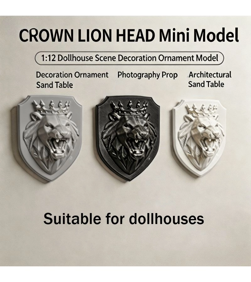Generic Crown Lion Head - plastic