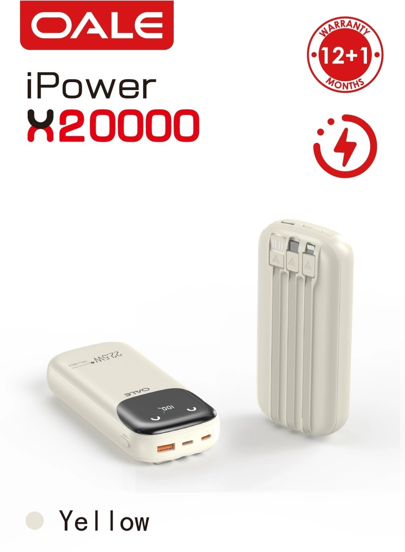 Power Bank - 20000 Watt-hour 22.5w