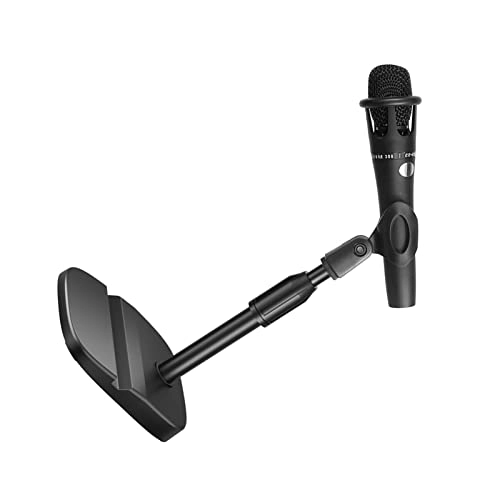 Desktop Microphone Stand - Bottle Mic Clip Adjustable Black