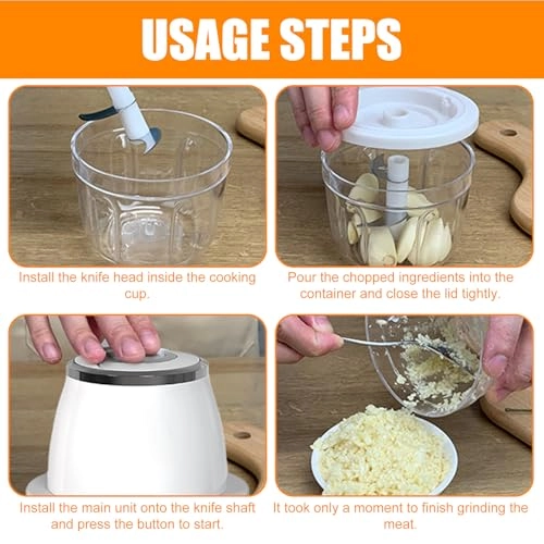 Mini Onion Chopper - 350 ml Battery Powered