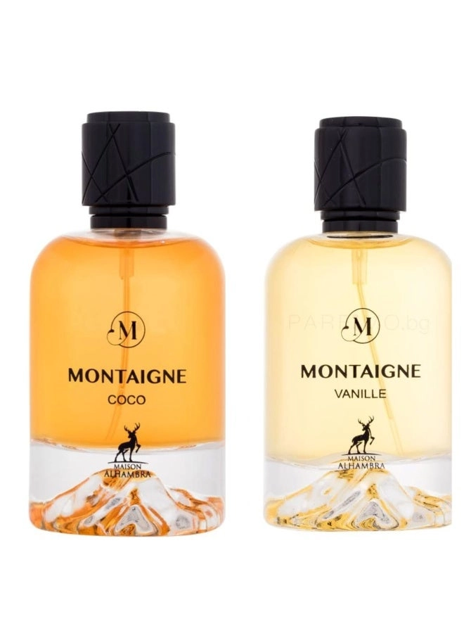 Maison Alhambra MONTAIGNE COCO Eau de Parfum 100ml + MONTAIGNE VANILLE Eau de Parfum 100ml