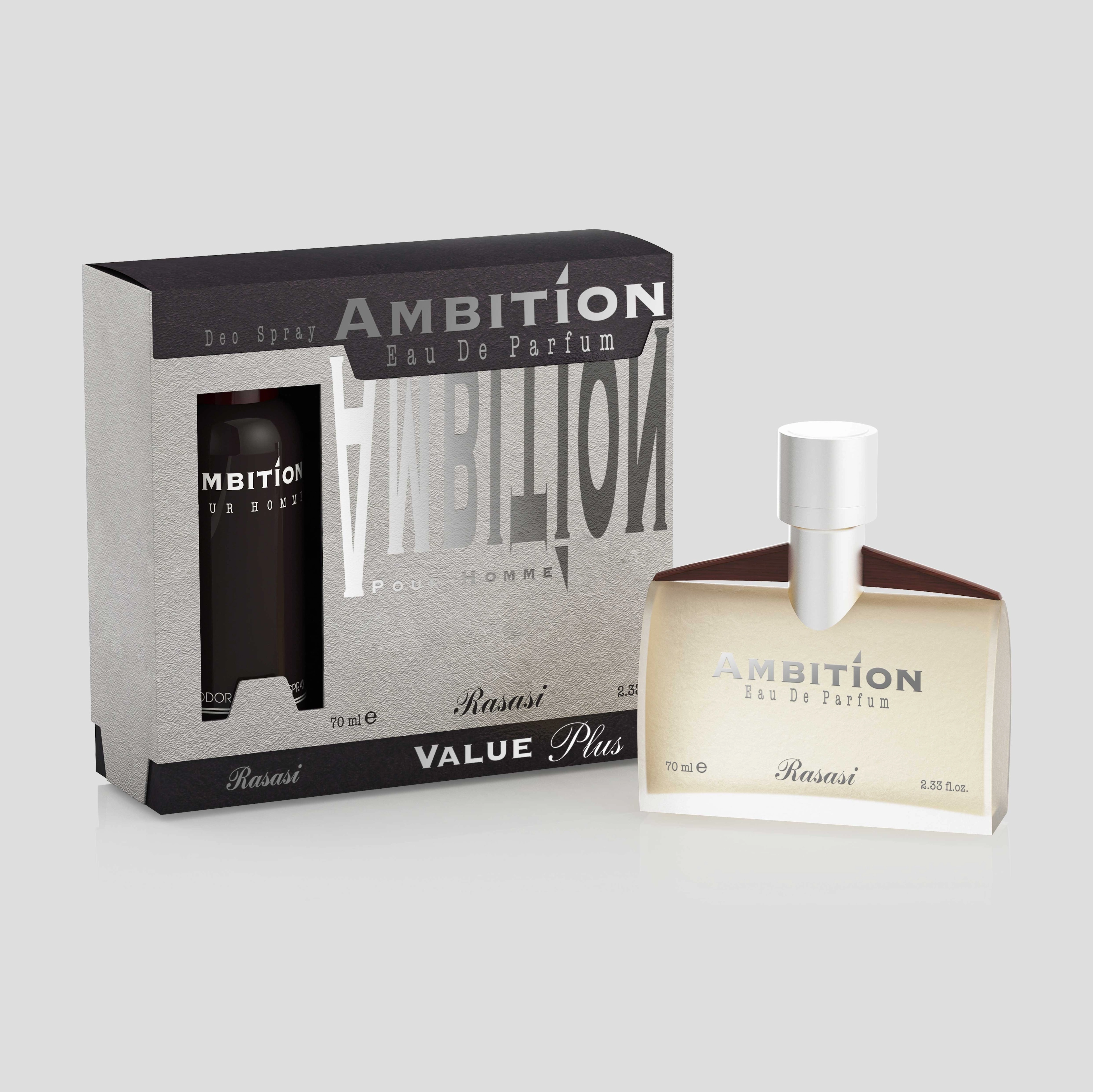 Rasasi Ambition Pour Homme - Eau de Parfum 70 ml 150 ml Bundle