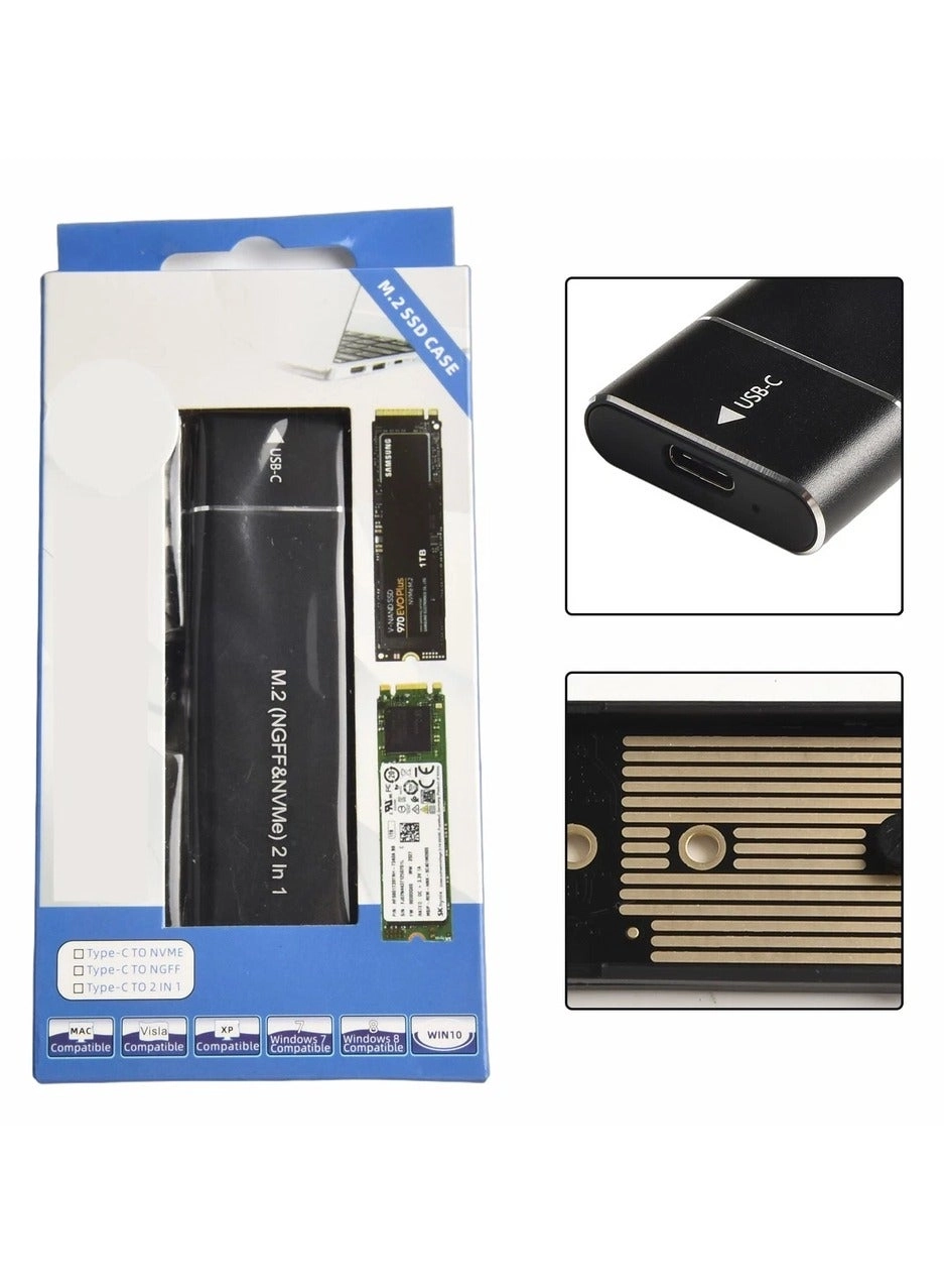 M.2 NVMe & NGFF Box - USB 3.1 Type-C 10Gbps