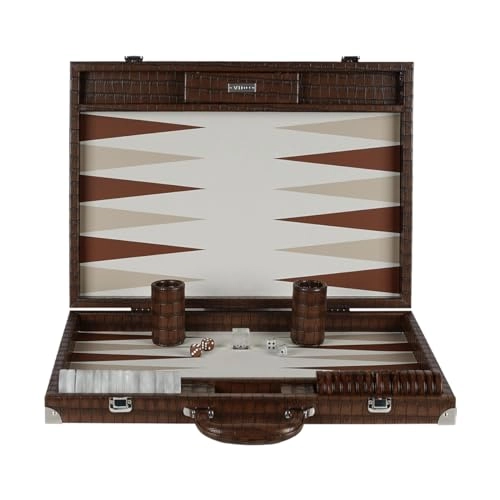 Backgammon Set - 20 inch 44mm Vegan Leather