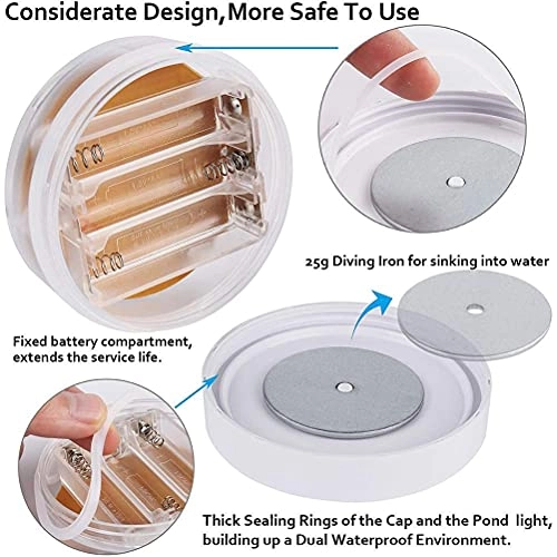 Submersible LED Light - 4 Pack RF Remote RGB