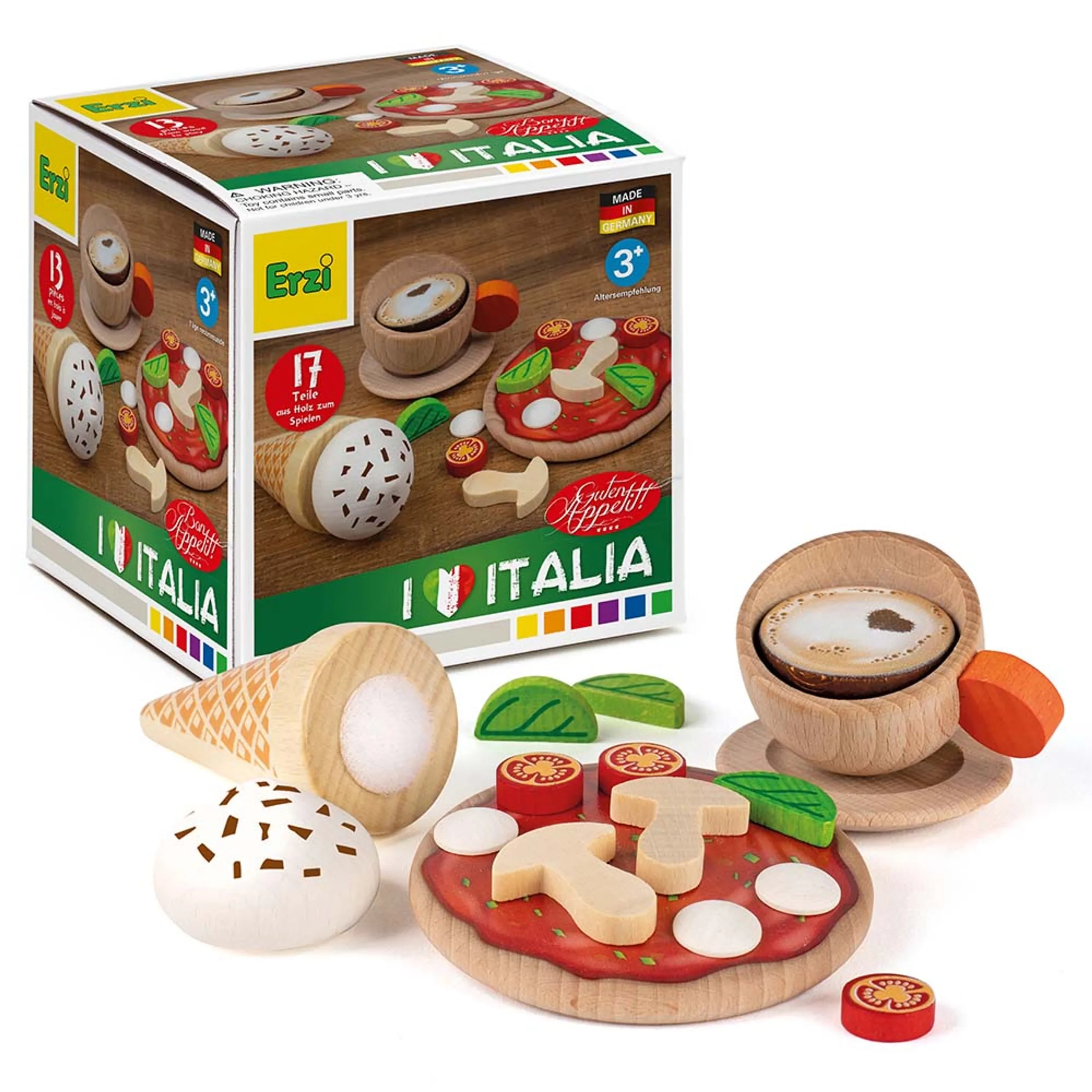 Wooden Italia Toys - Suitable for 3 years & above 17 pieces