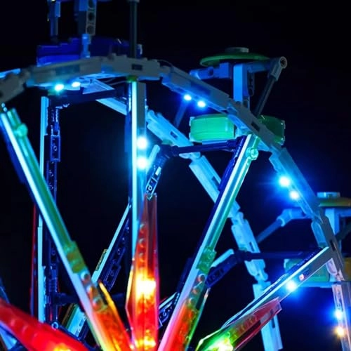 LED Light Fixture - Compatible with Lego 10247 Ferris Wheel USB rechargeable Multicolor