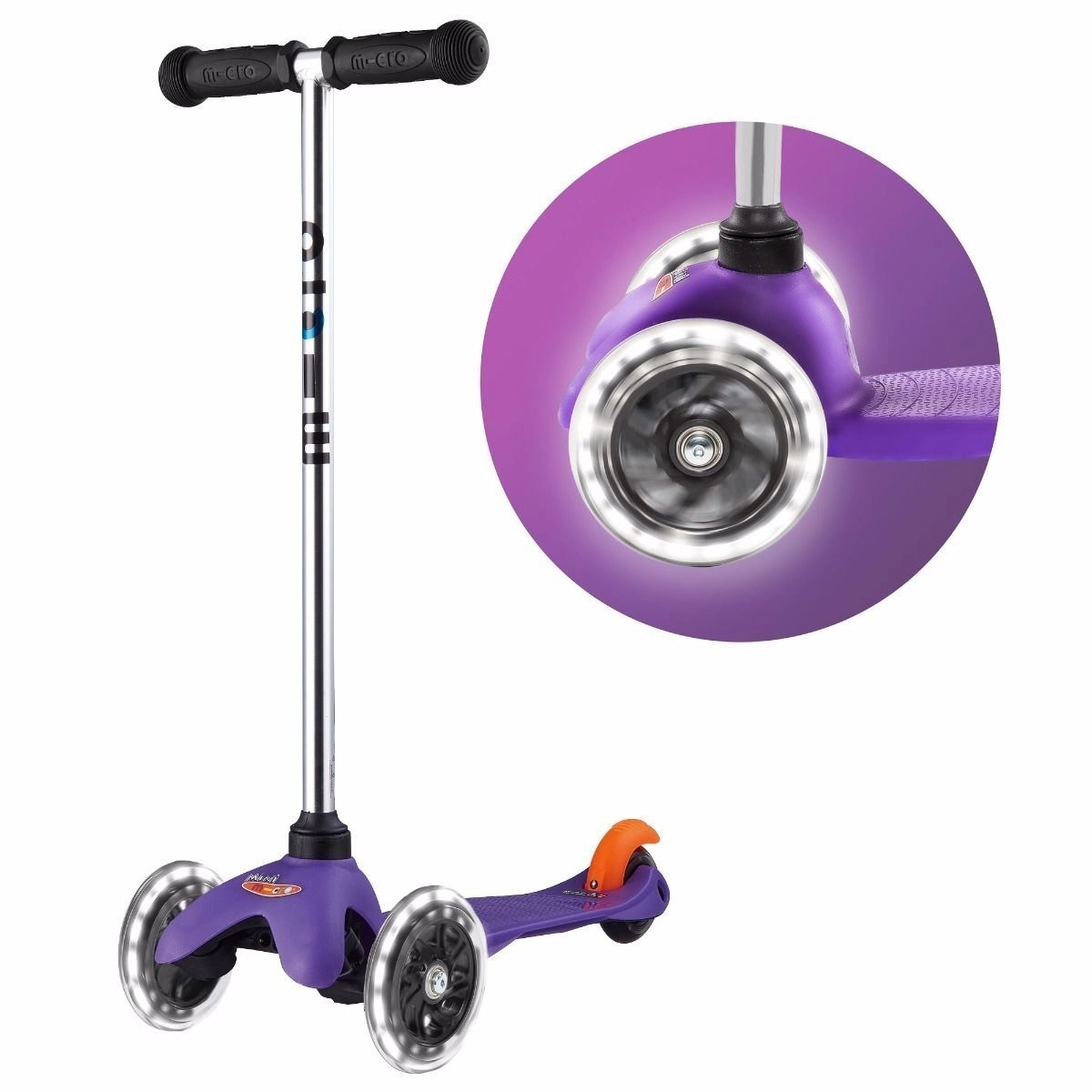 Mini Classic 3-Wheel Kick Scooter – LED