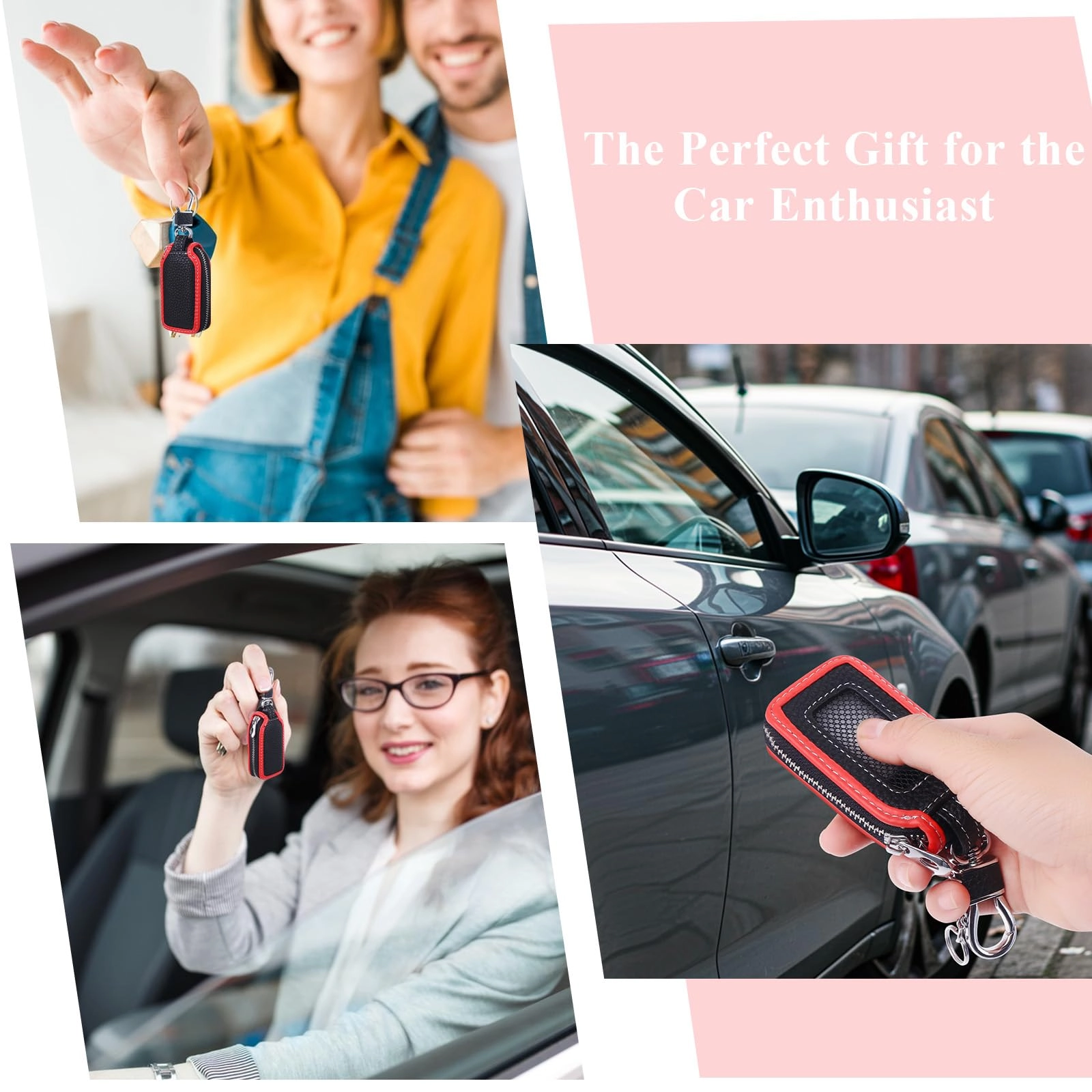 Leather Car Key Case - Vehicle