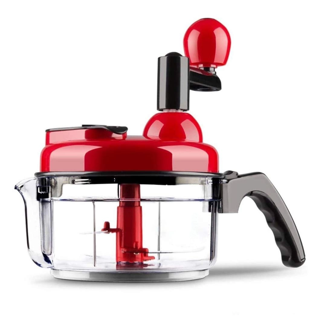 Hand crank food processor - 1.5L 3-blade