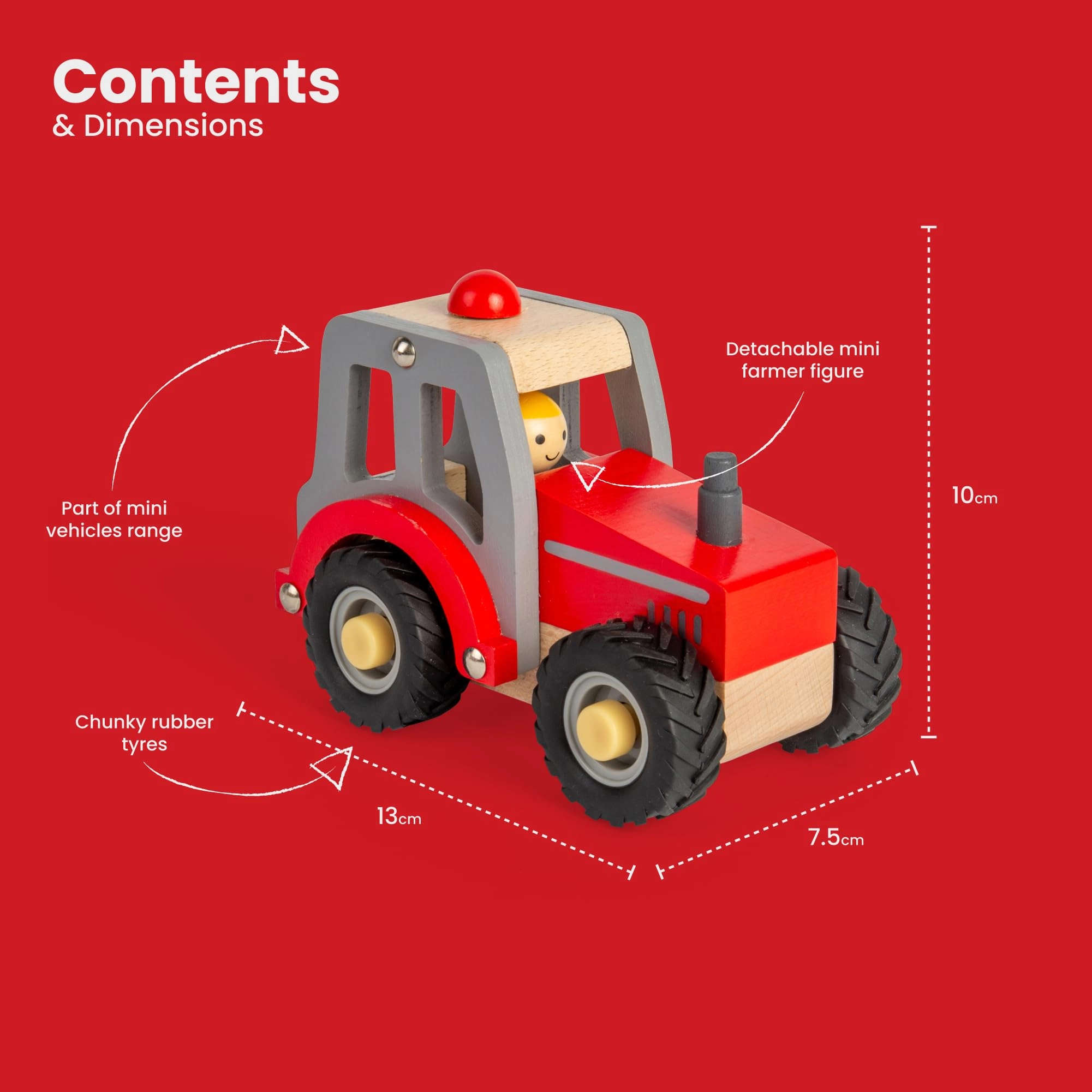 Mini Red Tractor - 1.0 count