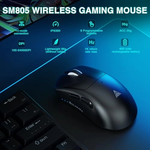 SM805 Gaming Mouse - Tri-Mode