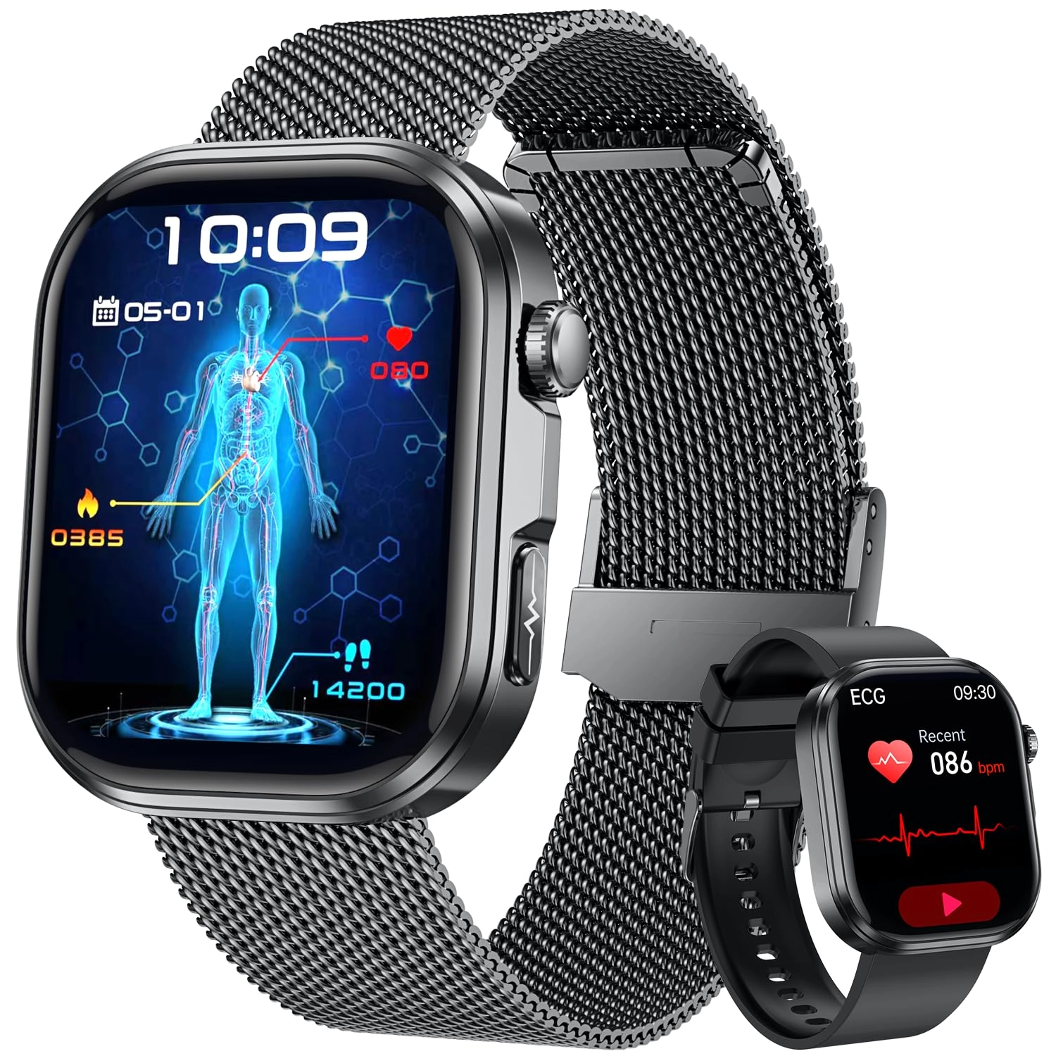 NONGAMX 01GE52Bk - 4.8 cm 240 x 284 ECG HRV