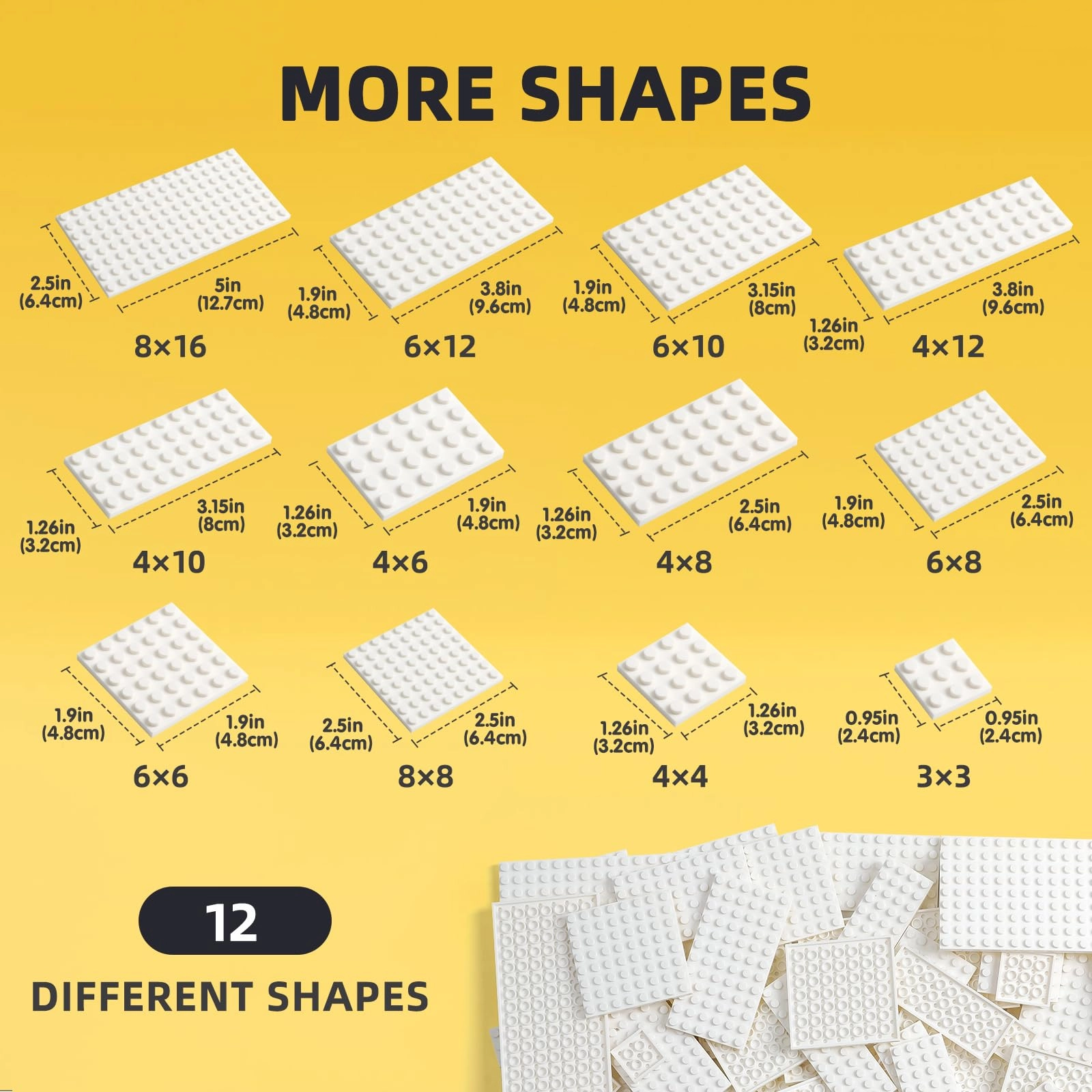 Small Building Plates - Plastic Small Flat Baseplates 150