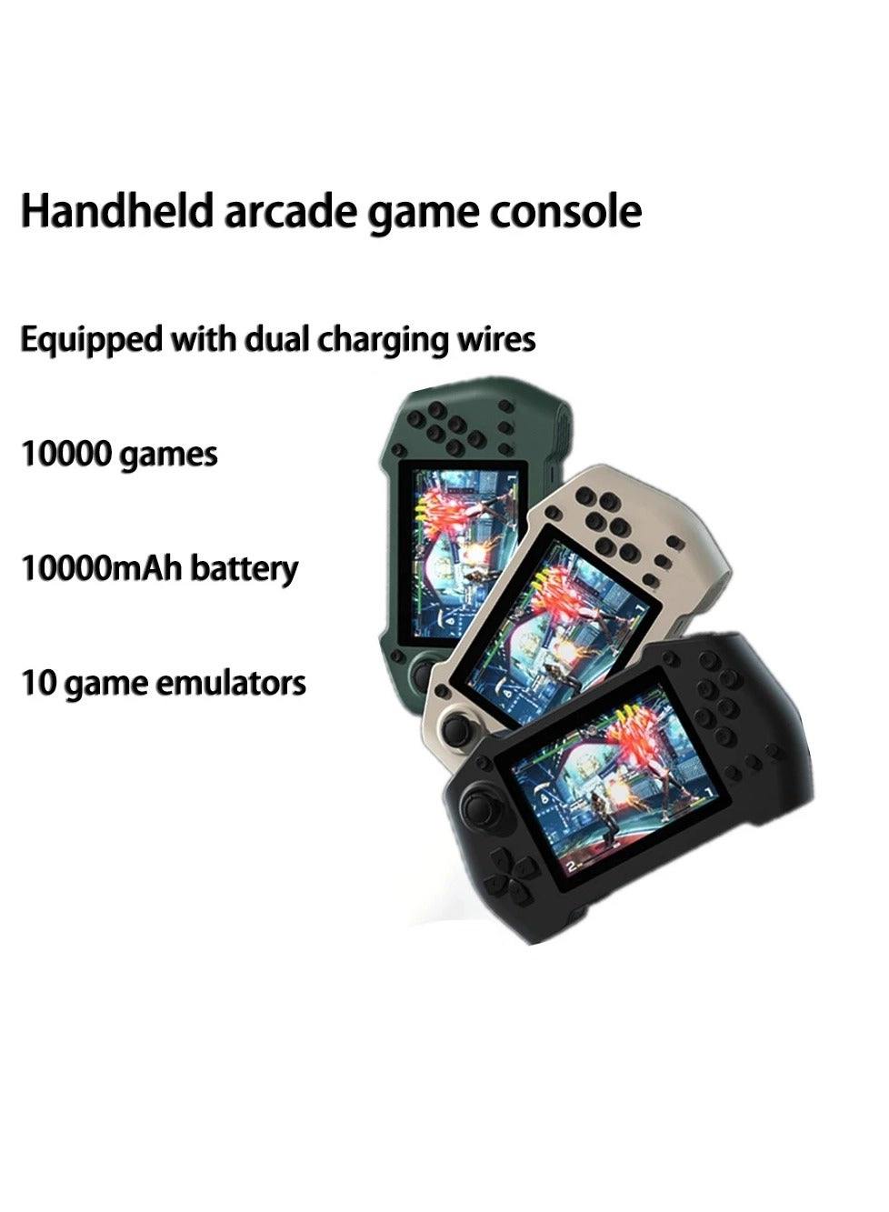 Handheld Game Console - 10000 BLACK