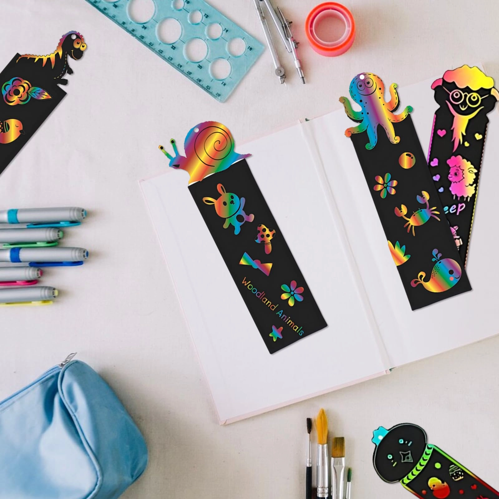 Scratch Art Bookmark - 36Pcs/40Pcs