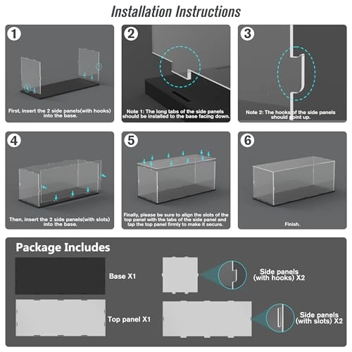 Acrylic Display Case - 1 piece(s) 1/10 Scale Lego 42111 42126 42127 42154 76160 76208