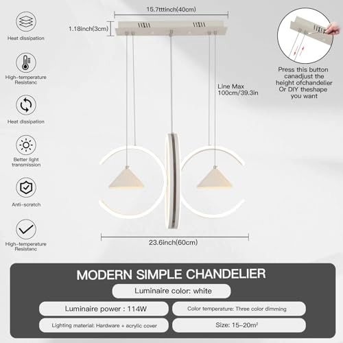 Modern LED Chandelier - 100cm