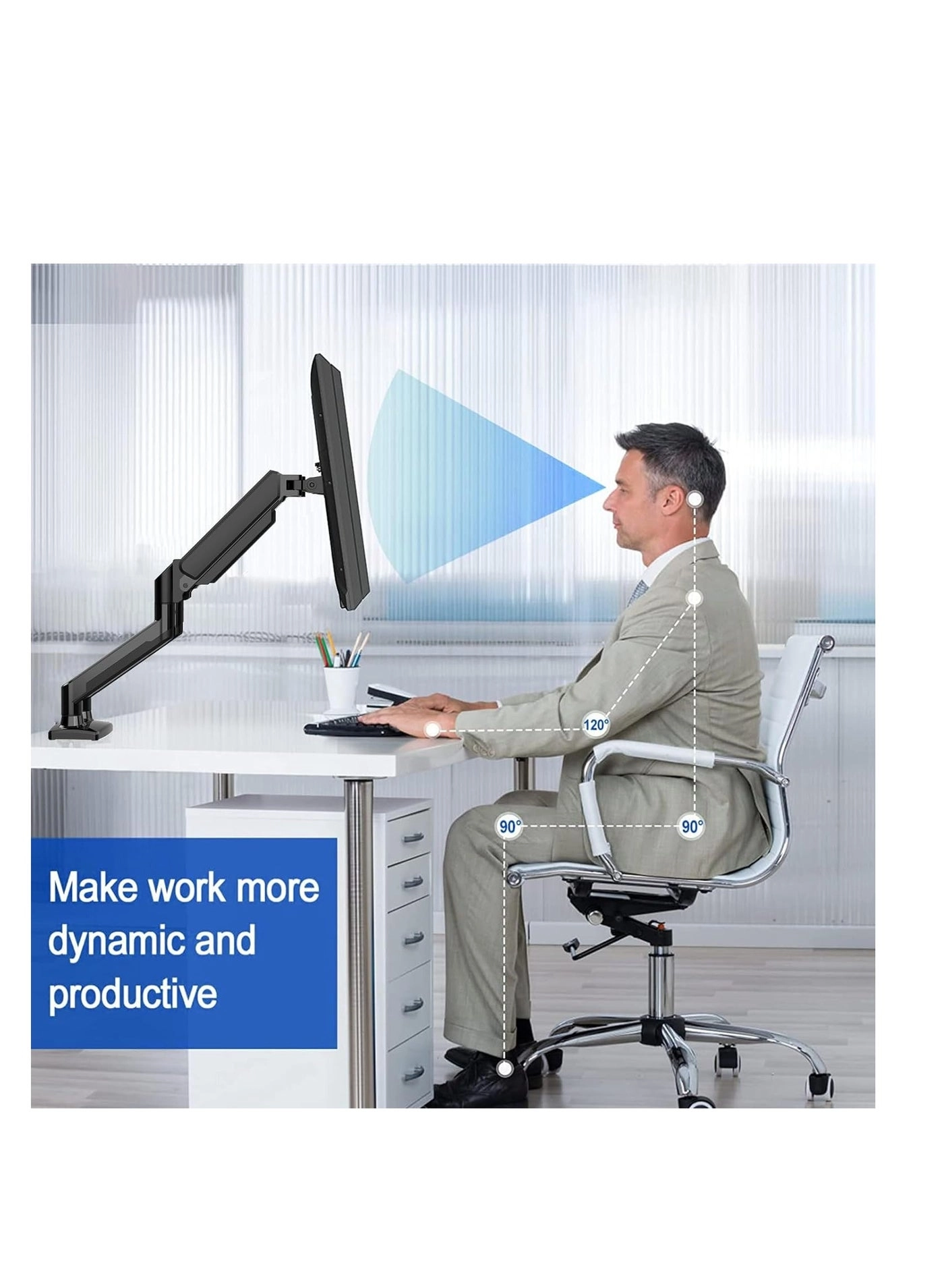 Dual Monitor Stand - 32 Inches 75x75/100x100mm