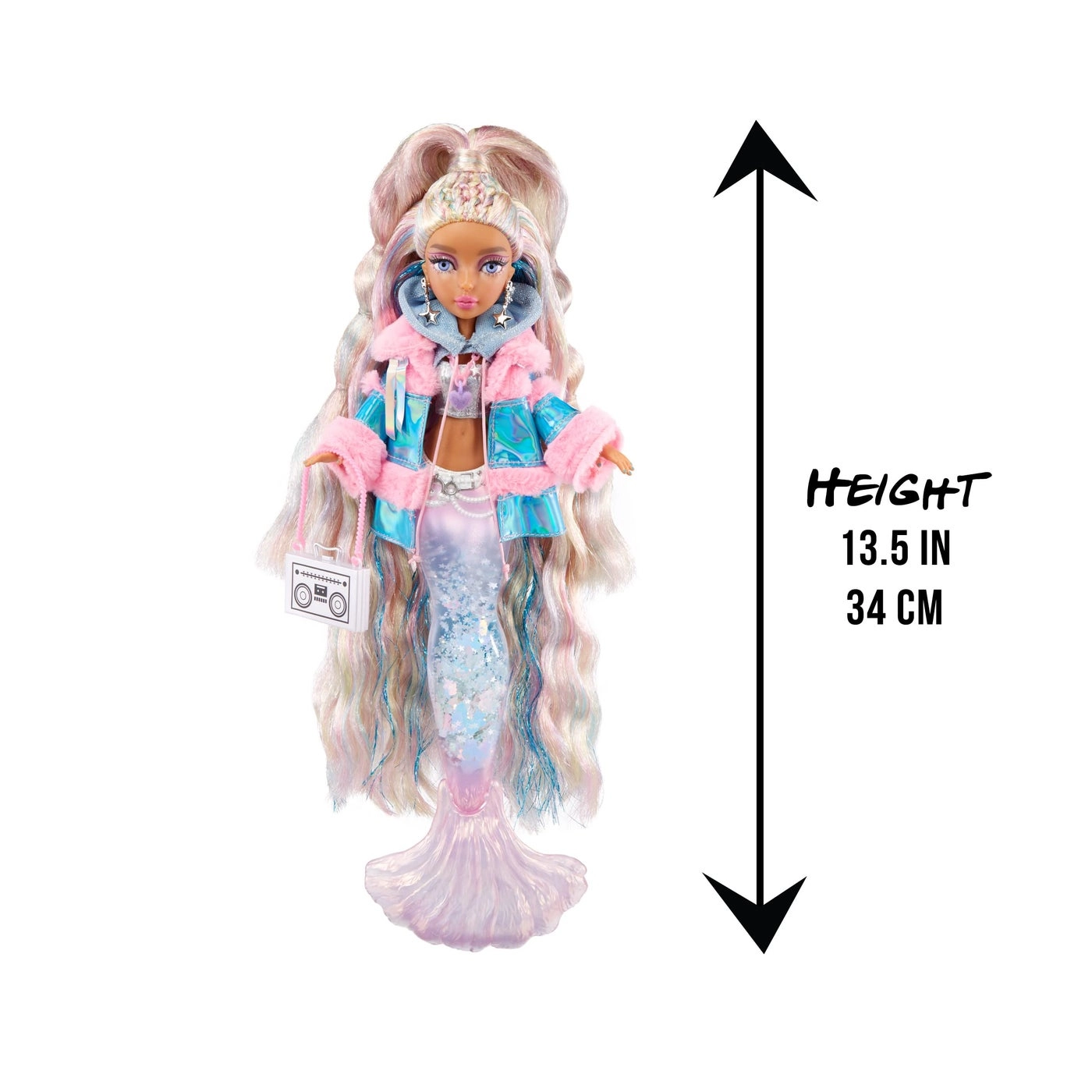 Kishiko Mermaid Fashion Doll - Winter Waves Color Change Fin Glitter-Filled Tail