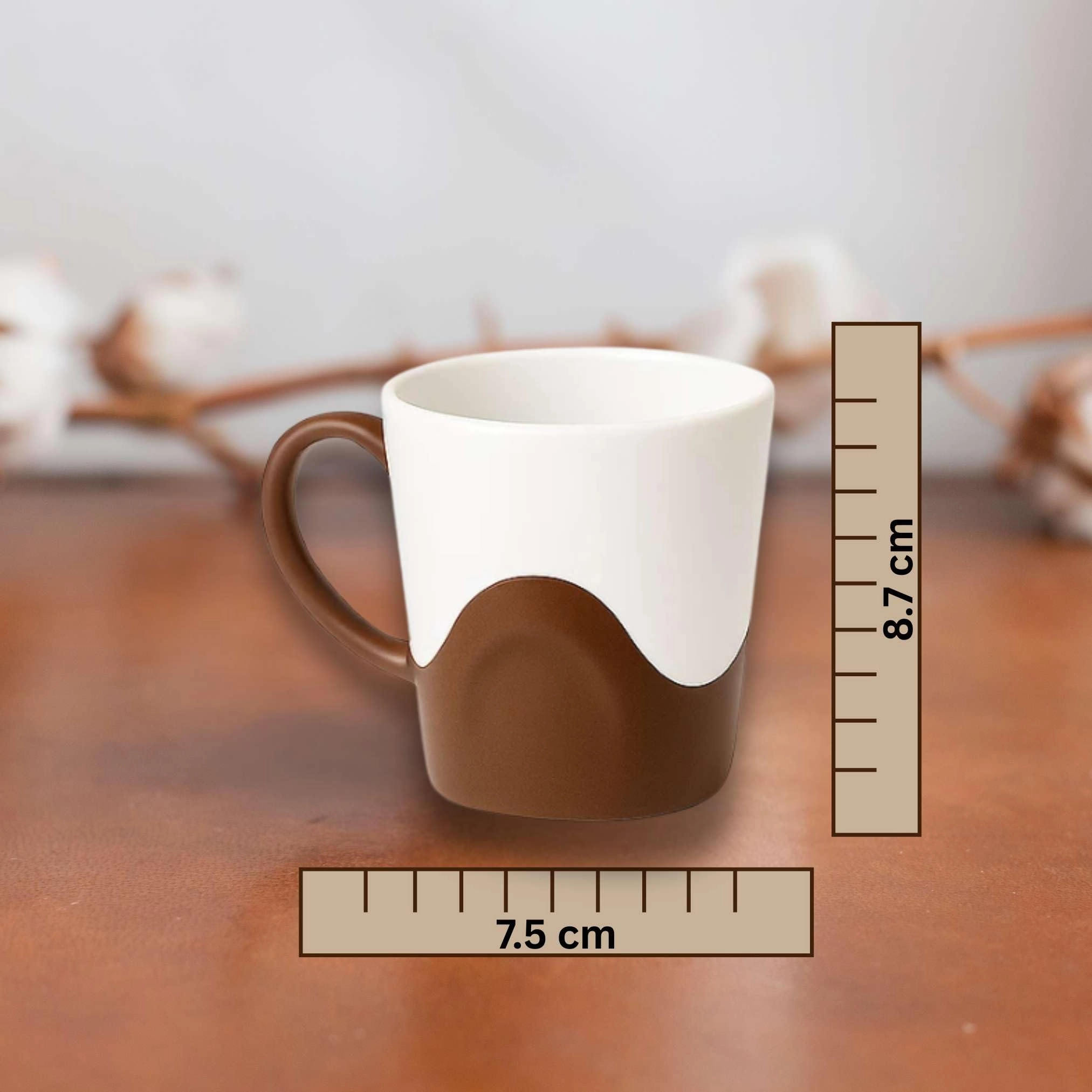 Plastic Mug - 6 pcs - Striped Solid - 280 ml