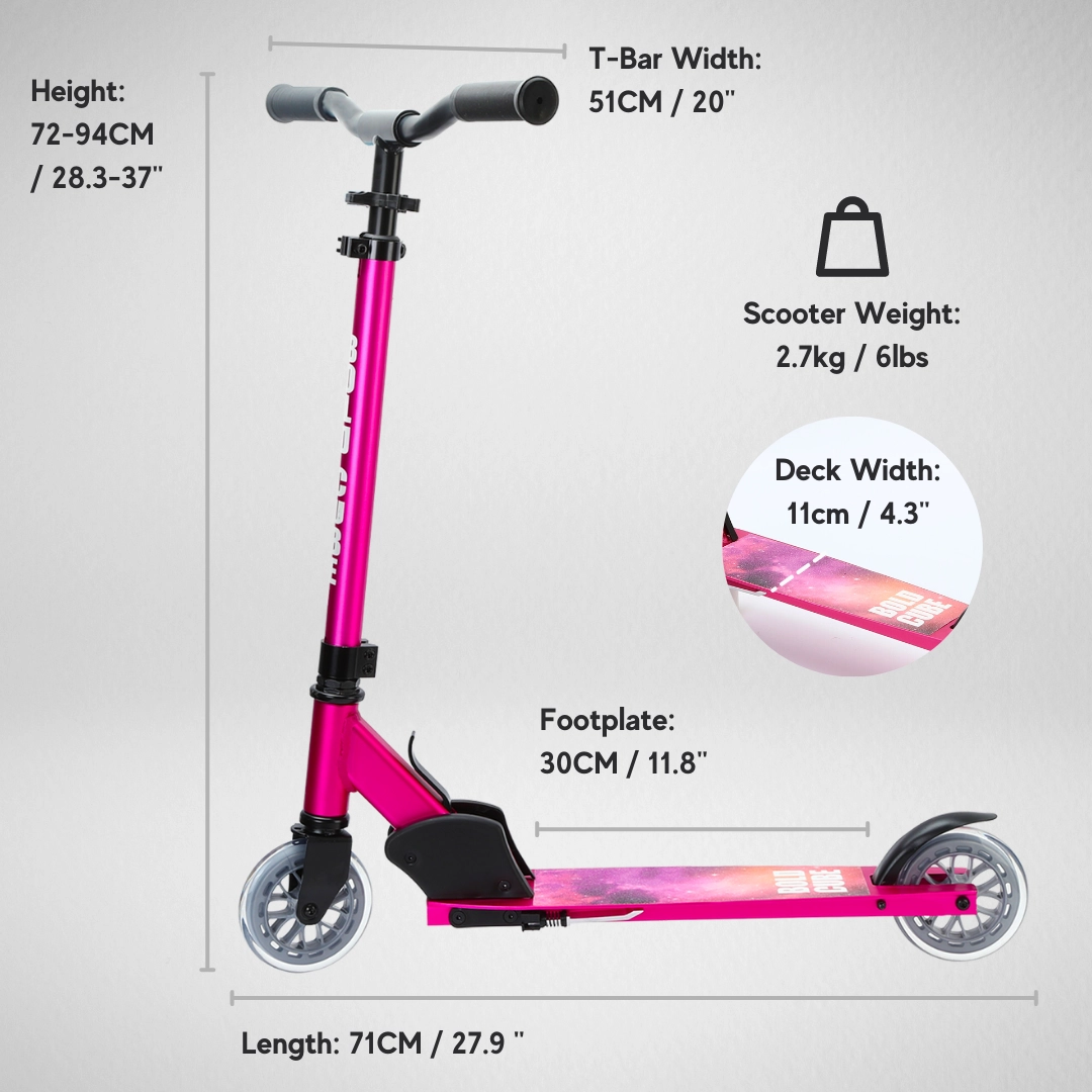Deluxe 2-Wheel Kick Scooter – Foldable