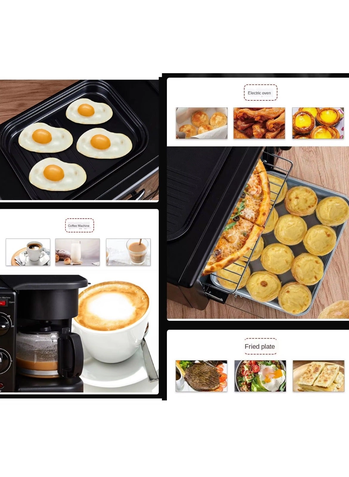 3-in-1 Breakfast Maker - Microwave Oven Griddle Coffee Maker