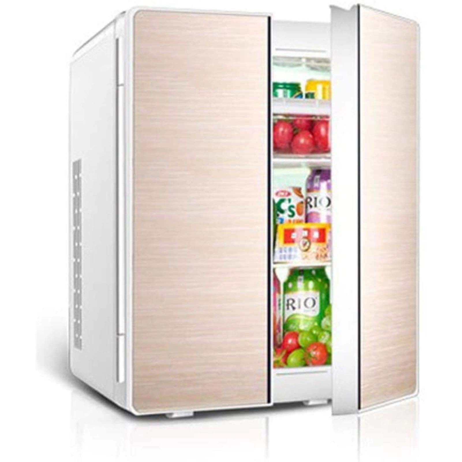 KCLQTK Car Double Door Mini Refrigerator - Dual Voltage Portable