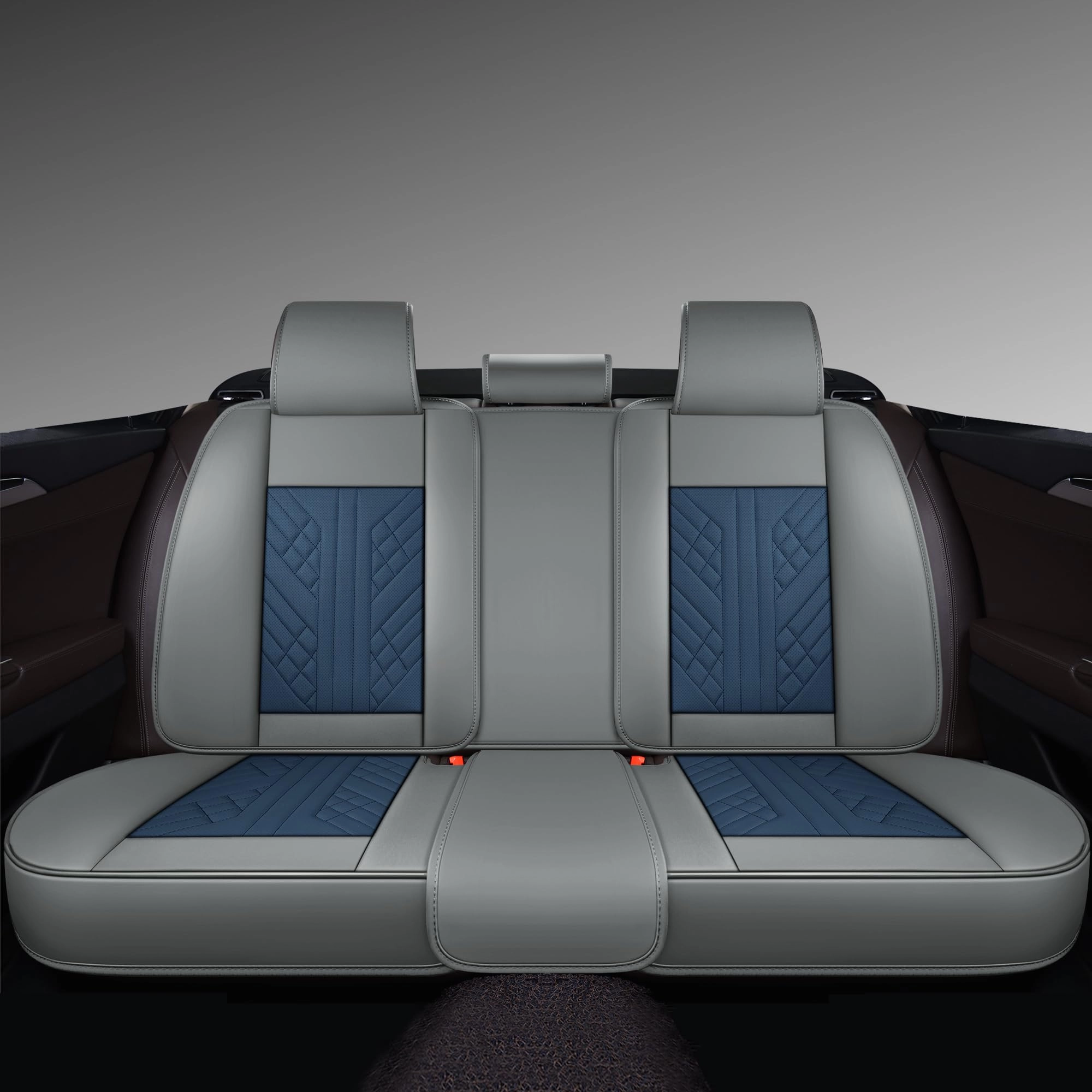 GXT-01SP-C29 - Rear Seat Grey and Blue Faux Leather