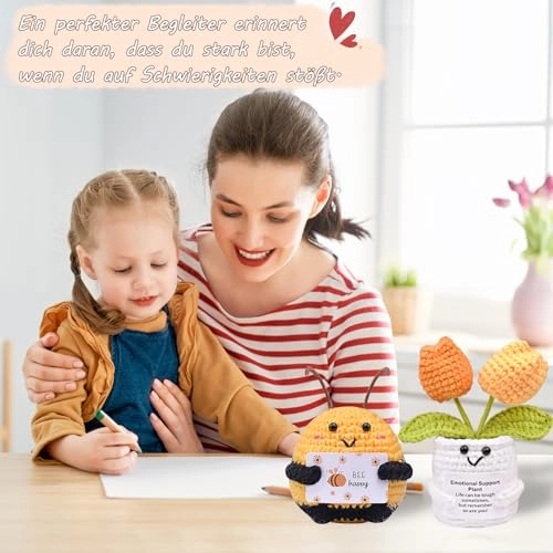 Pocket Hug Bee 8.5 cm + Sunflowers Lucky Charm 15 cm