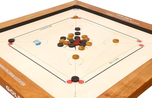 Golden Carrom Board