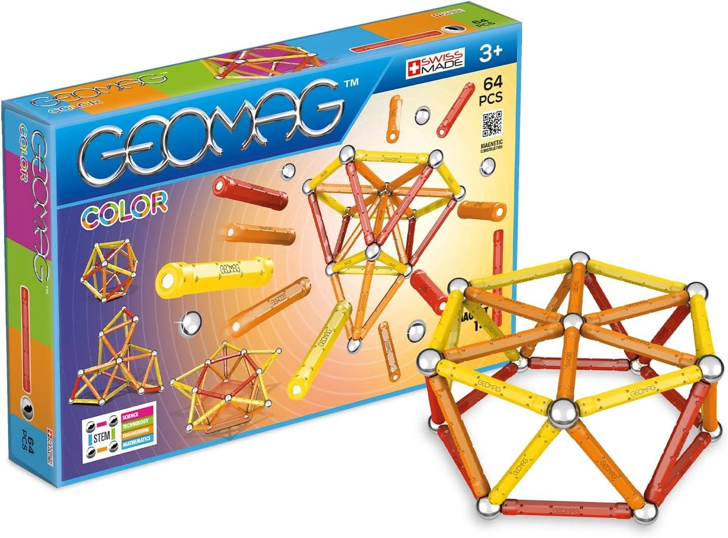 Glow Color Magnetic Construction Toy - 64 pcs