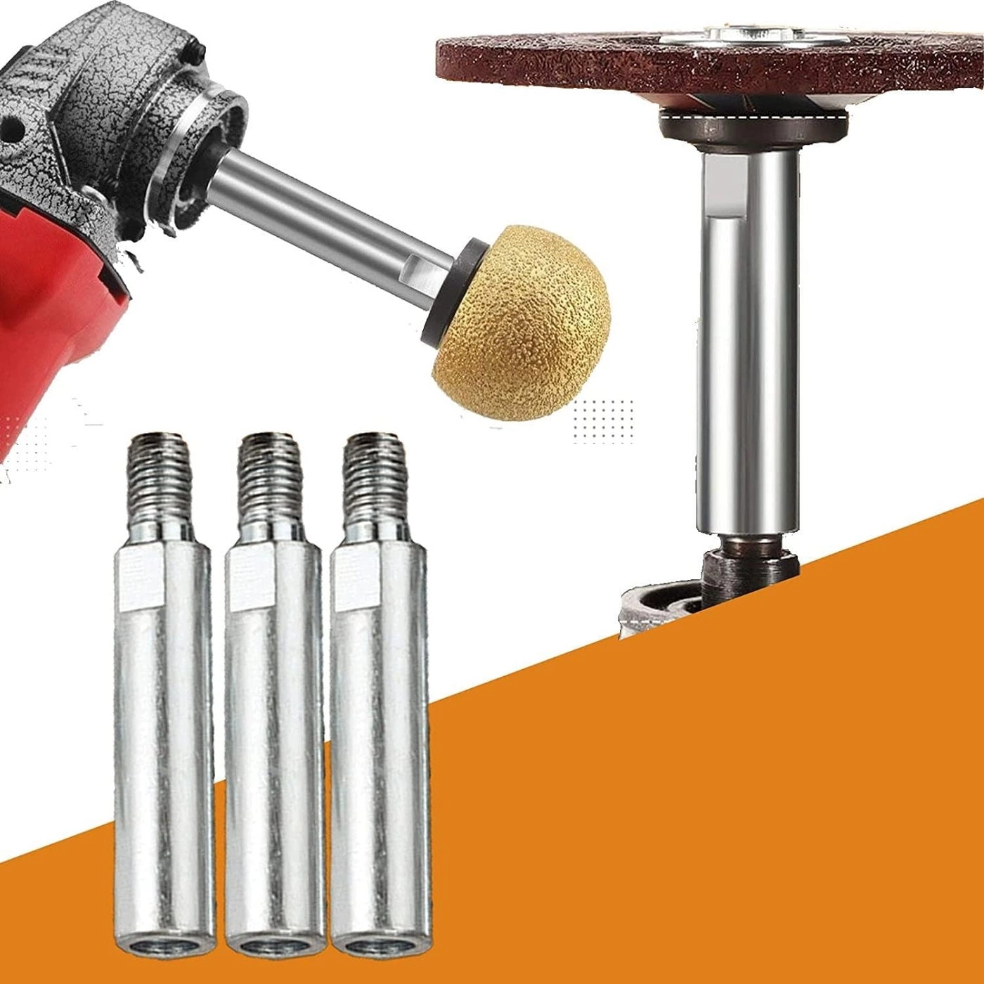 woobles Angle Grinder Extension Connecting Rod + M10 Thread Adapter Extension Rod + Angle Grinder Lengthen Adapter Lever + Polishing and Grinding Tools
