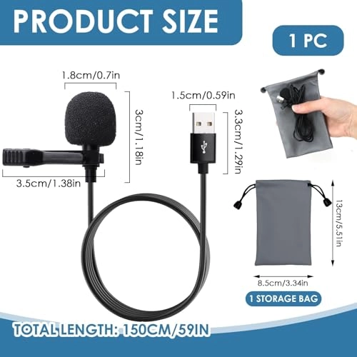 MIC1 3.5mm-Mini-Jack+USB Microphone