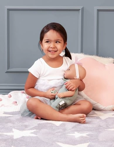 Realistic Baby Doll - Fair Skintone Blue Eyes Green Jumper Outfit Ages 2+