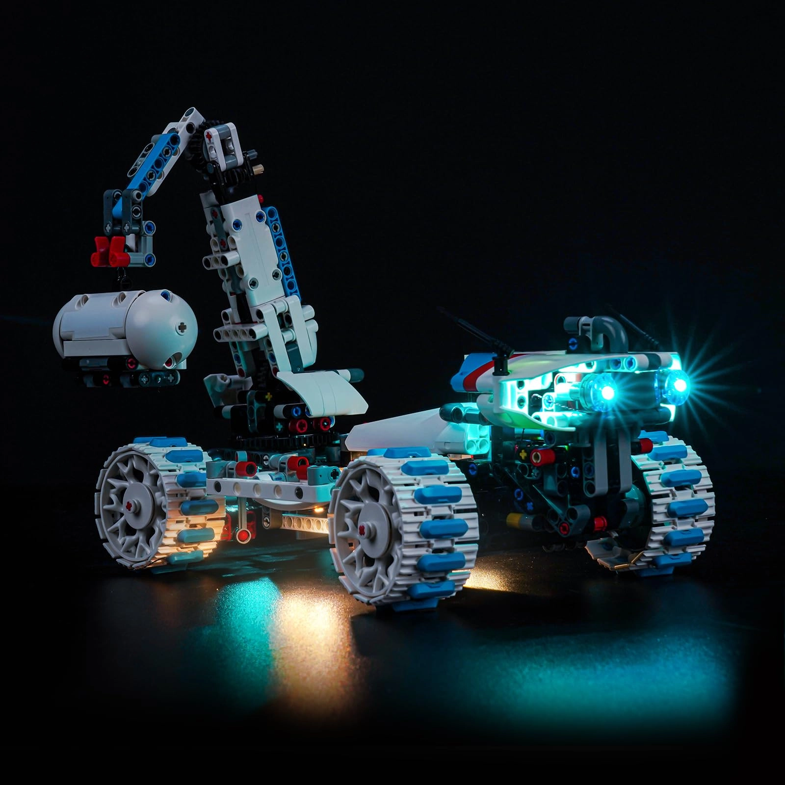 BrickBling LED Light Set - Compatible with Lego 42211 Lunar Outpost Moon Rover Space Vehicle Touch Dimmer Switch