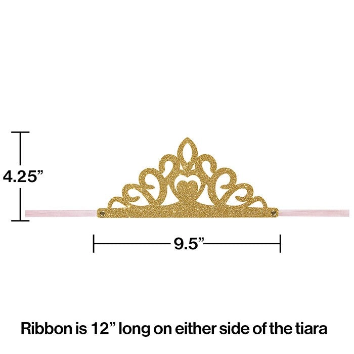 Princess Tiara - 4.25 Inches x 9.5" 8-Pieces