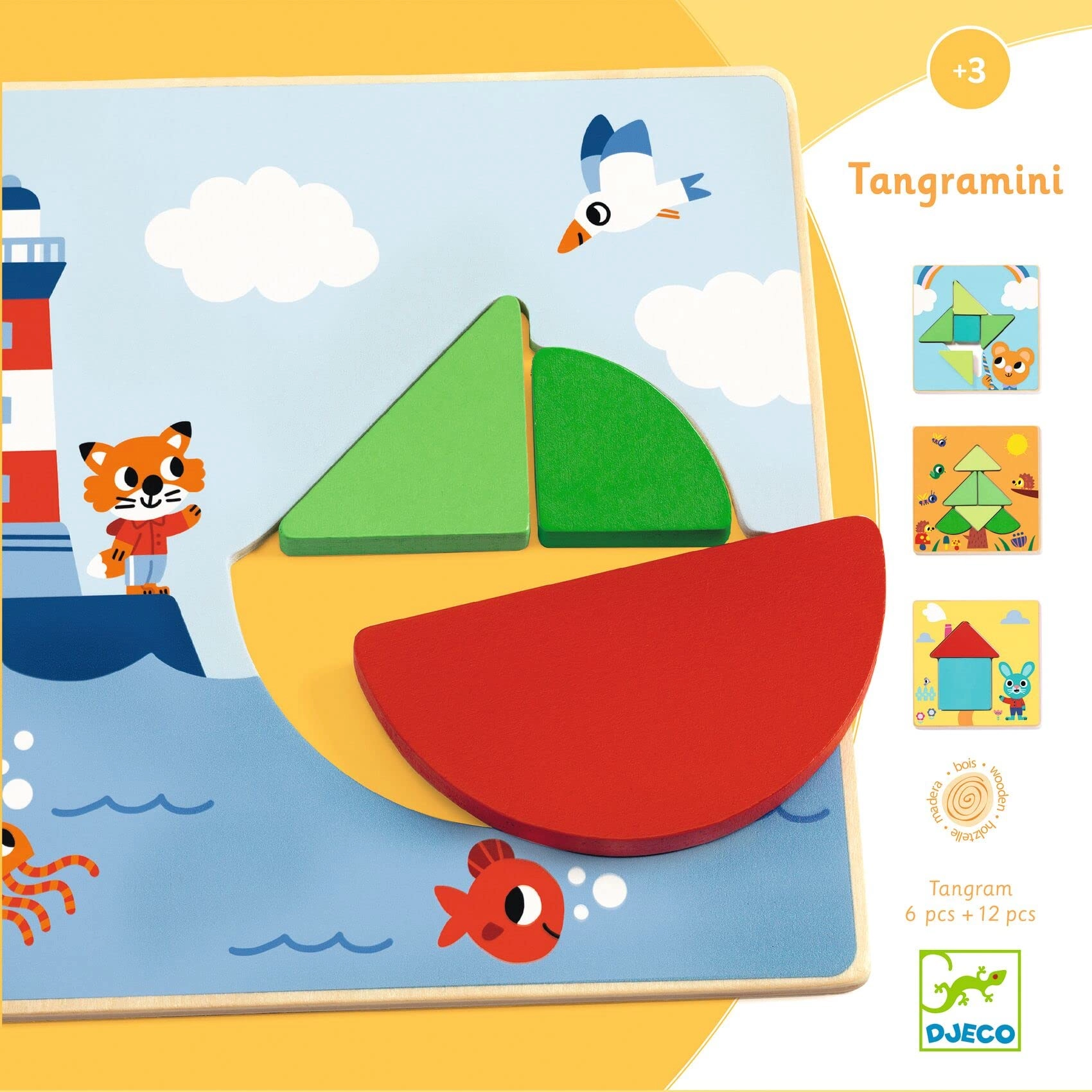 DJECO Tangramini - 3+ 12 pieces