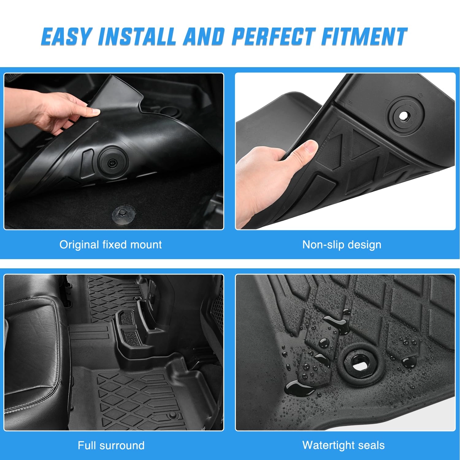 TPE Floor Mats - Toyota Camry AWD Only 2020 2021 2022 2023 2024